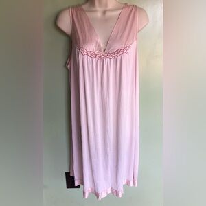 Vanity Fair Vintage Night Gown Womens Large Pink Lace Nylon, Sexy Sheer 30-107